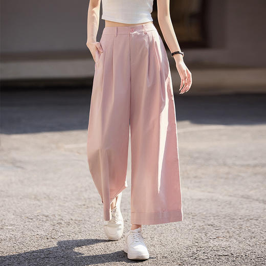 【专属特价】熙世界纯棉花边蕾丝V领衬衫女短袖高级感镂空短款上衣2025夏新款 商品图4