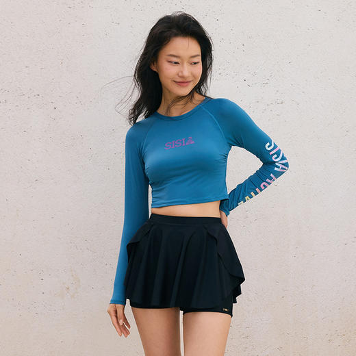 sisia2025新款泳衣女高级感显瘦性感绝美泡温泉长袖防晒分体泳衣SWE24-02A SWE24-02C 商品图1