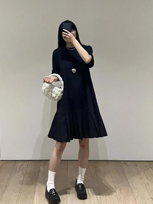 【高品质私服】【CS拼接百褶针织T恤连衣裙】织纹赋予肌肤云朵般的亲肤触感G1217-CC【无标出货 介意慎拍】 商品图0