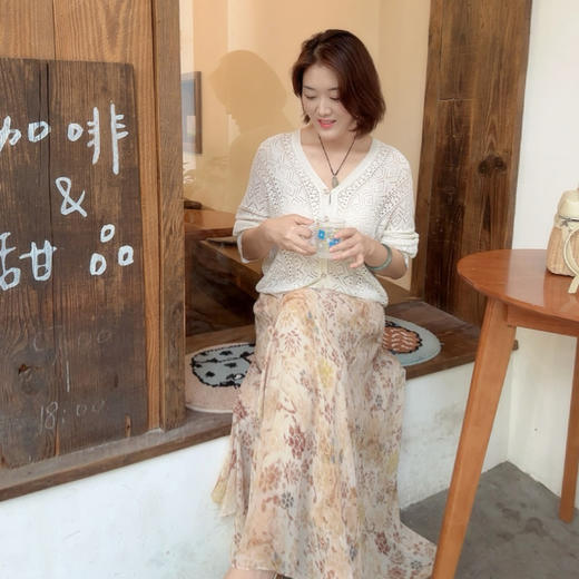 火桐hooton高定系列 橘生淮南法式乔其真丝半裙YT1037 商品图8