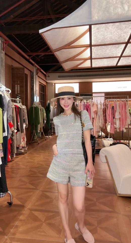 PIANAI冷小姐# 手工钉珠短袖小香上下套装 商品图2