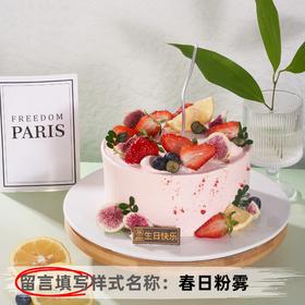 【甄选动物奶油】6英寸水果生日蛋糕，15选1
