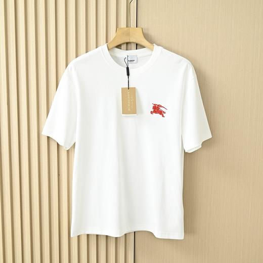 芭宝莉 经典小战马徽标刺绣logo圆领情侣织带短袖T恤 商品图2