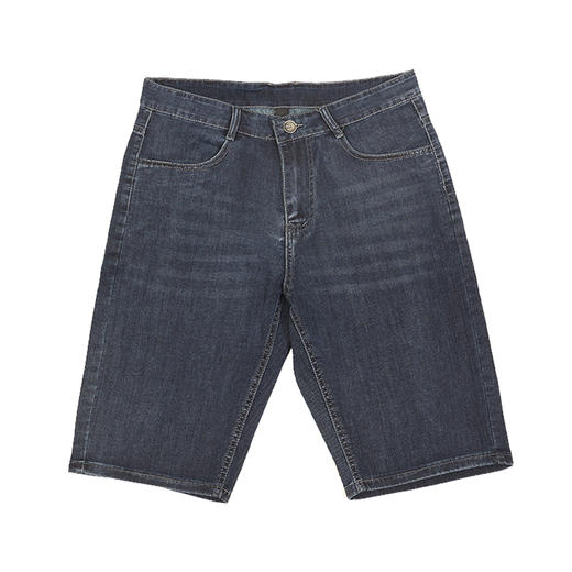 半身缘男裤 夏季后贴烫胶棉感舒适透气牛仔短裤252301B70103785 商品图0