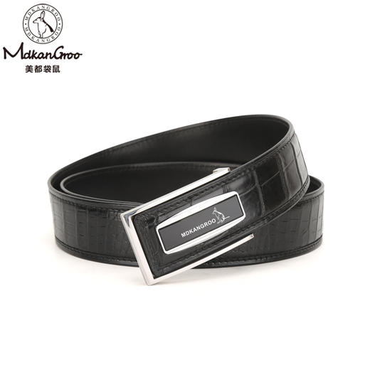 美都袋鼠/MDKANGROO 鳄鱼肚皮男士皮带礼盒装MDE316AM320-BA-M5 商品图1