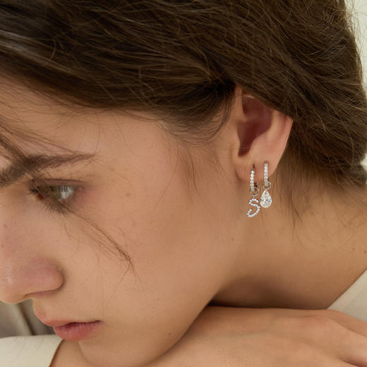 ARSIS银饰｜印记系列 艺术字母耳环 商品图5