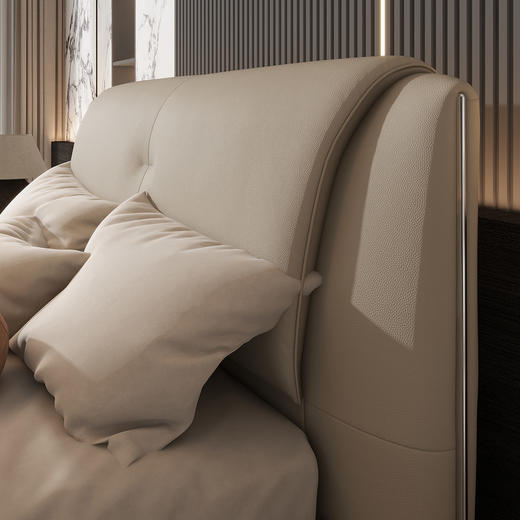 顾家家居整装 意式轻奢 皮艺软床KZ.B1072PQ4-帕拉蒂尼 商品图4