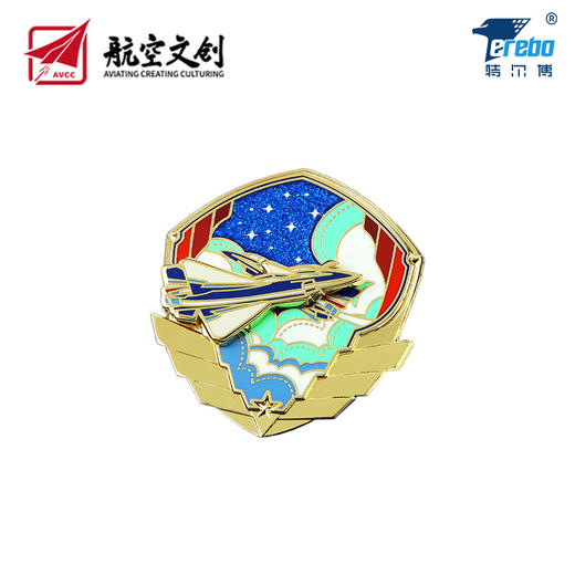 【中航工业官方正品 长春航展、九三阅兵纪念品】特尔博 联名款  “天空盛宴”飞行表演队特技徽章套装 独家收藏纪念 商品图2