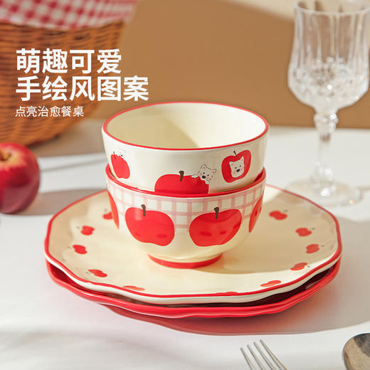 摩登主妇可爱餐具陶瓷碗家用2025新款碗具盘子面碗特别好看的饭碗 商品图2