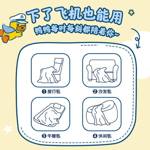 B.DUCK联名旅行毛毯	（自营） 商品图3