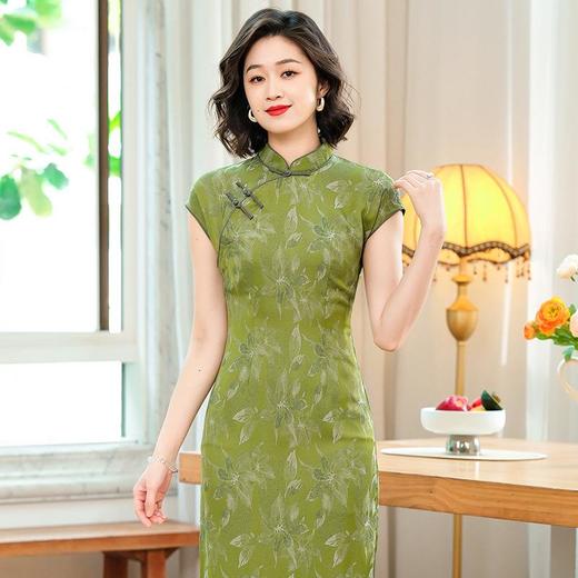 「自」全新升级【铂金会员349/天猫469/差价120】(14547)洛诗琳国风旗袍连衣裙2025年夏季新款复古提花改良连衣裙 商品图1