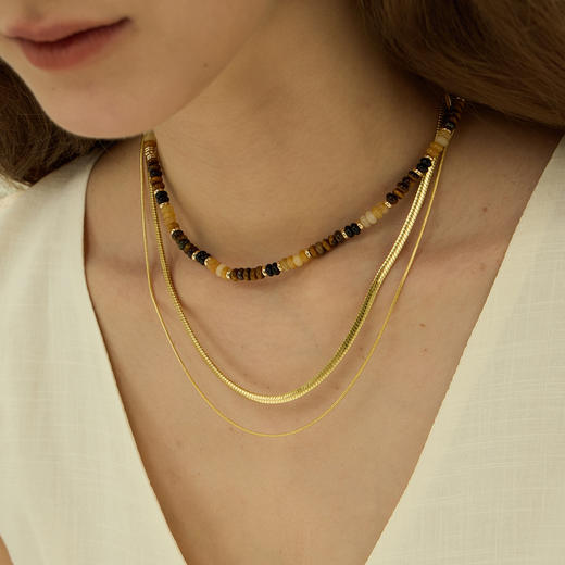 ARSIS｜秘密花园系列 虎眼财运串珠项链 商品图3