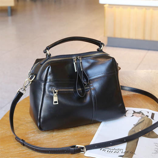 【预售3天】2025新款双拉链大容量手提小方包通勤百搭单肩斜挎包女包YM3057 商品图7