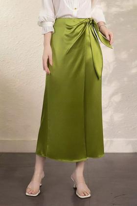 ELLA JADE 醋酸系带半身裙 20328