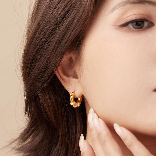 Manreya玛芮雅“薄暮浮光”银镀金耳钉 商品图1