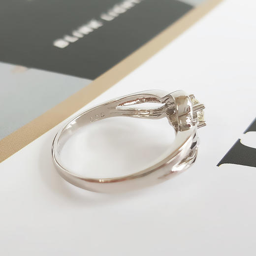 【天然正品】PT900铂金时尚设计款0.20克拉钻石戒指K-L-VS14.5号（戒圈可改）女士现售价：2880！160525NJM08 商品图7