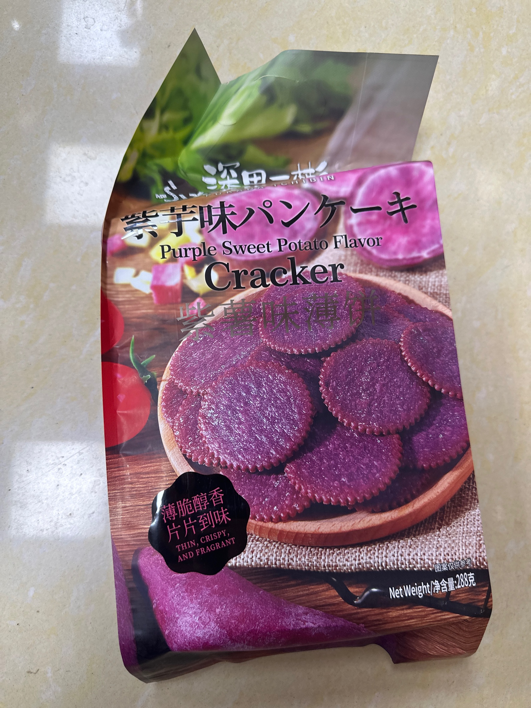 深田一彬紫芋味薄饼288g