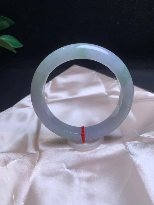 620096，60飘花手镯，干净油润，清新蓝花 商品图0