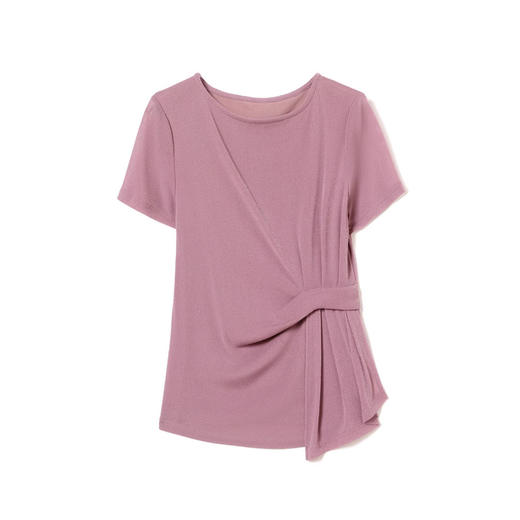 KQL E37M2892洋气一字领纯色气质网纱短袖打底衫t恤修身显瘦 商品图3