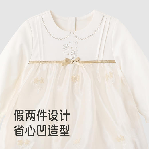【商场同款】英氏婴儿纯棉衣服长袖连体衣春秋新款女宝宝外出服 商品图3