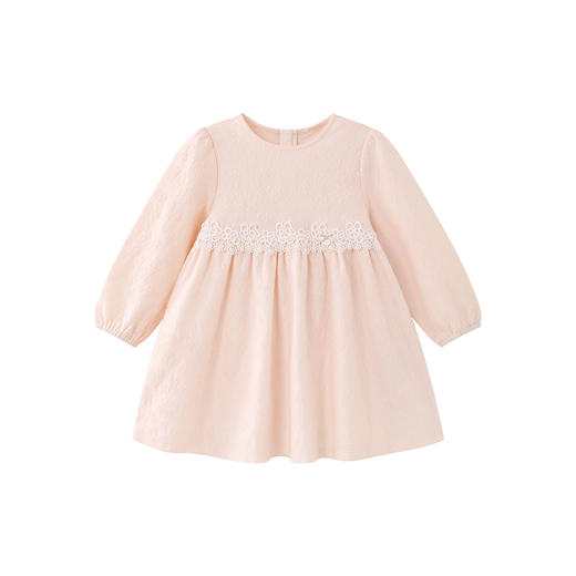 【商场同款】英氏儿童连衣裙2025秋季新款长袖宽松绣花女童公主裙 商品图4