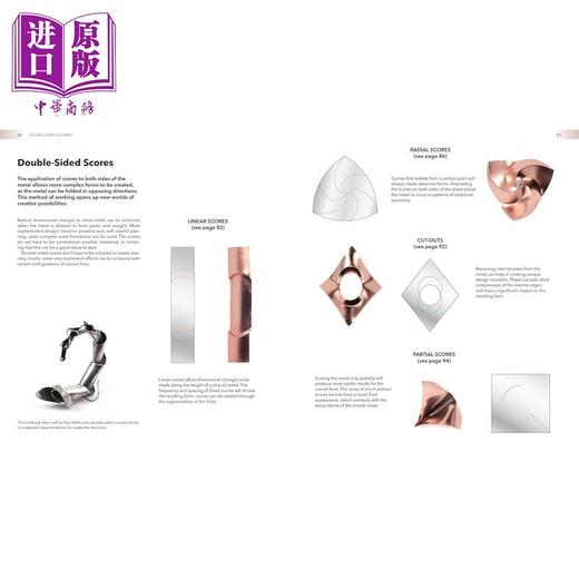 【中商原版】New Jewellery Techniques 进口艺术 新珠宝技术：金属制品和银器的弯曲刻痕和折叠 商品图10