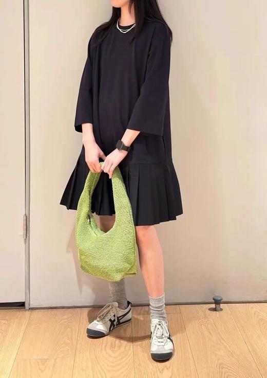 【高品质私服】【CS拼接百褶针织T恤连衣裙】织纹赋予肌肤云朵般的亲肤触感G1217-CC【无标出货 介意慎拍】 商品图3