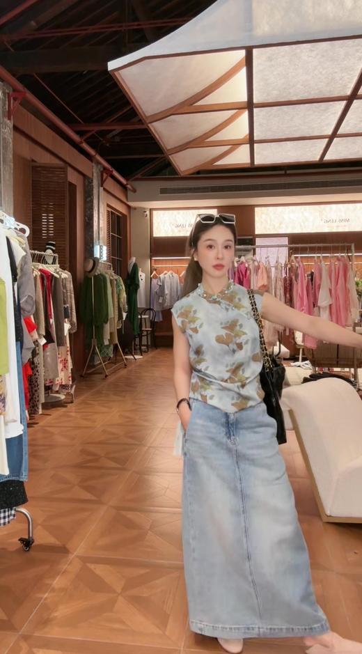 PIANAI冷小姐# 蓝色新中式上衣 商品图1