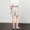 「高货wl」全新升级【铂金会员220/天猫289/差价69】(42649)洛诗琳轻奢亚麻短裤2025夏季宽松阔腿直筒休闲五分西裤女 商品缩略图1