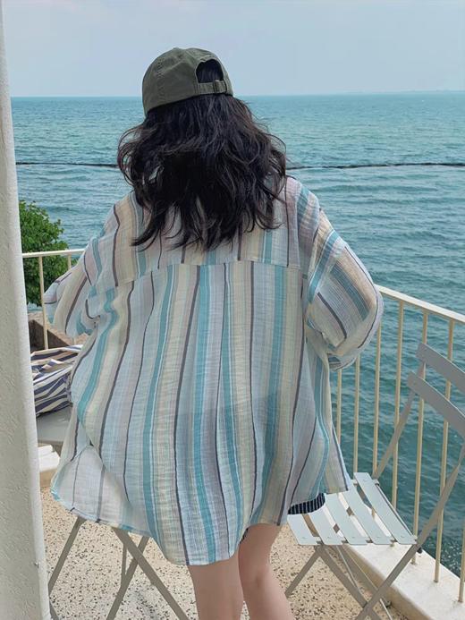 浮生八记/25A035/复古法式松弛老钱风轻透防晒长袖衬衫 商品图1