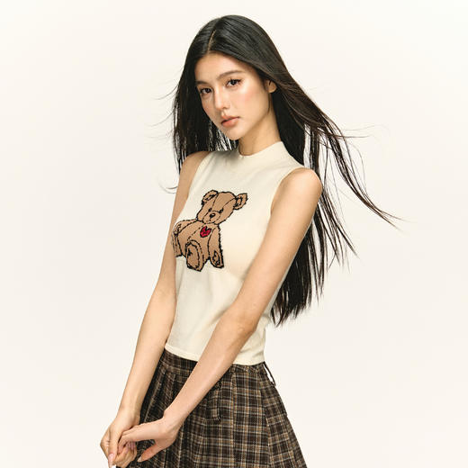 美式复古圆领针织背心女2025夏季新款辣妹修身上衣 商品图4