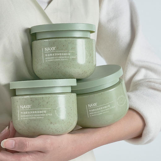【29.9到手三罐❗牛油果身体磨砂膏】冰淇淋质地谁能不爱，柔和清洁给肌肤抛个光，磨砂膏柔嫩肌肤补水保湿清洁石榴籽磨砂膏L 商品图2
