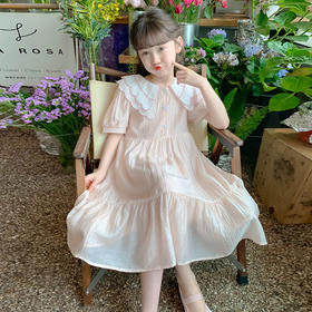 ZHX999-24&YTTX-Z6480女童翻领连衣裙夏季新款中大童韩版洋气公主裙薄款童裙