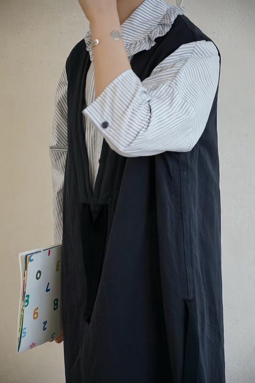 （g）细条纹衬衫领连衣裙 商品图7