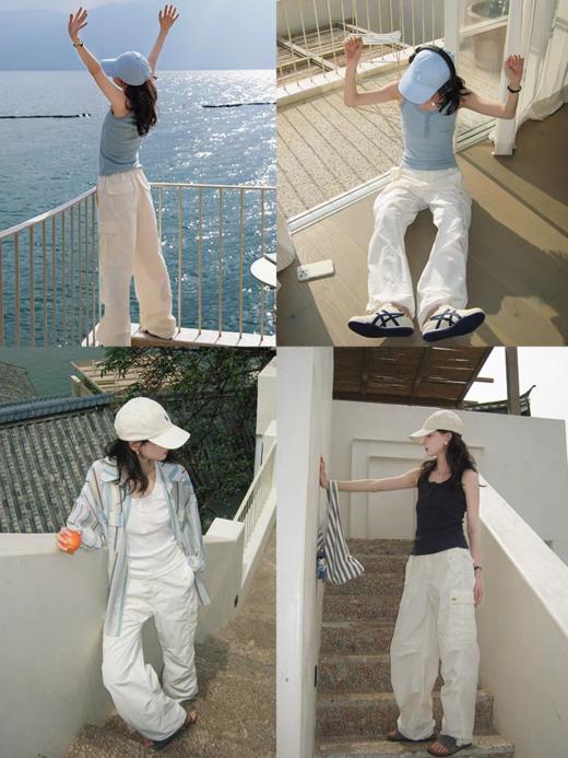 浮生八记/25A067/25A010/工装花苞半裙大口袋长裤 商品图1