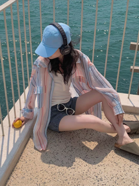 浮生八记/25A035/复古法式松弛老钱风轻透防晒长袖衬衫