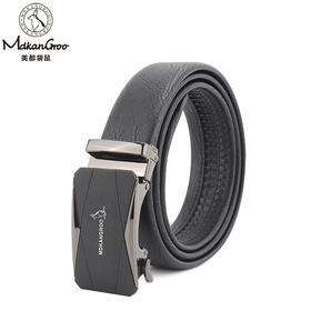 美都袋鼠/MDKANGROO男士休闲简约黑色自动扣皮带MD307AM201-DA-M1