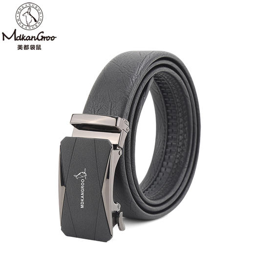 美都袋鼠/MDKANGROO男士休闲简约黑色自动扣皮带MD307AM201-DA-M1 商品图0
