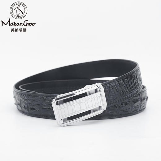 美都袋鼠/MDKANGROO 高端鳄鱼骨皮男士皮带礼盒装MDE317AM319-DA-M5 商品图2