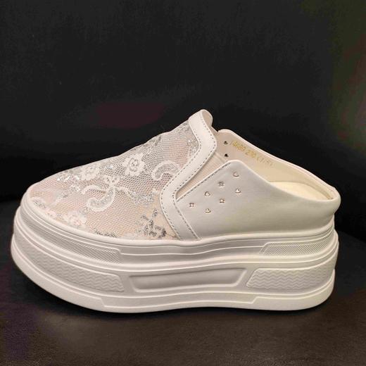 LFGJ14689超轻厚底蕾丝穆勒拖 商品图1