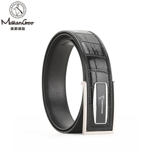 美都袋鼠/MDKANGROO 鳄鱼肚皮男士皮带礼盒装MDE316AM320-BA-M5 商品图2