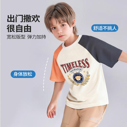 【90-160】【男女同款】【泰迪】男女童夏款插肩袖短袖T恤 商品图2