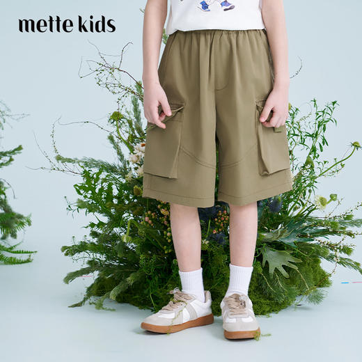 mettekids男童短裤2025夏季新款儿童五分裤运动休闲中大童裤子 商品图0