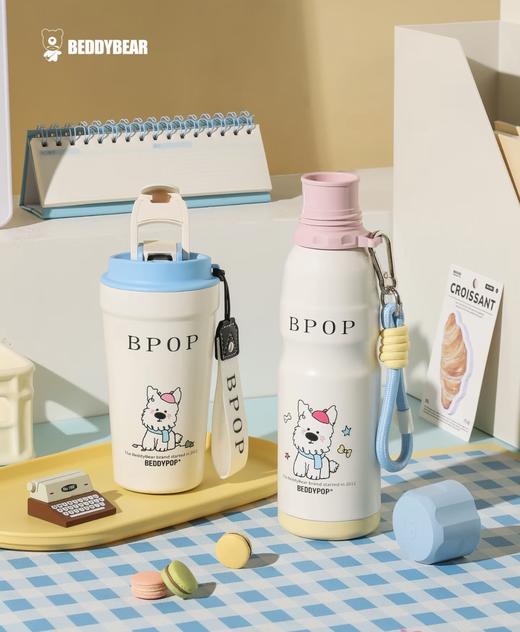 【品牌直发】【杯具熊原创萌宠西高地系列】成人学生运动杯 保温杯 双饮吸管杯 便携咖啡杯 新款 商品图4