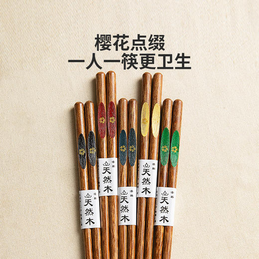 摩登主妇鸡翅木筷子家用新款高档抗菌防霉家庭专人专用日式木筷子 商品图1