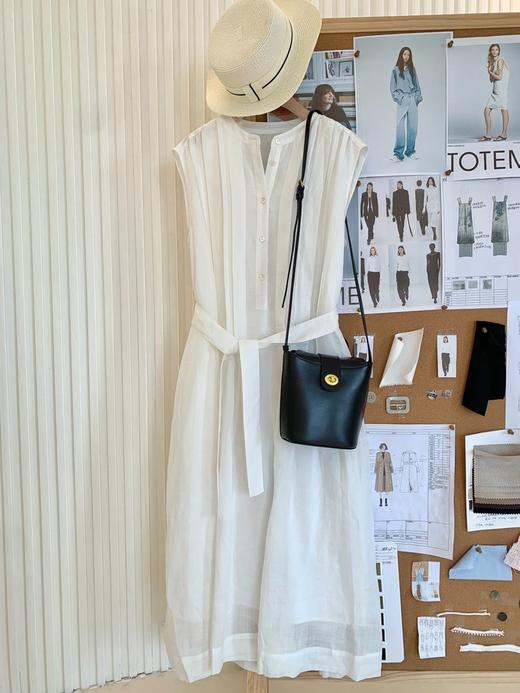 【高品质私服】【IC白色苎麻平纹布中长连衣裙】轻薄柔软，亲肤舒适，纤维强韧G1406-CC【无标出货 介意慎拍】 商品图10