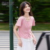 【专属特价】熙世界法式蕾丝花边拼接短袖T恤女设计感假两件上衣2025夏日新款 商品缩略图0