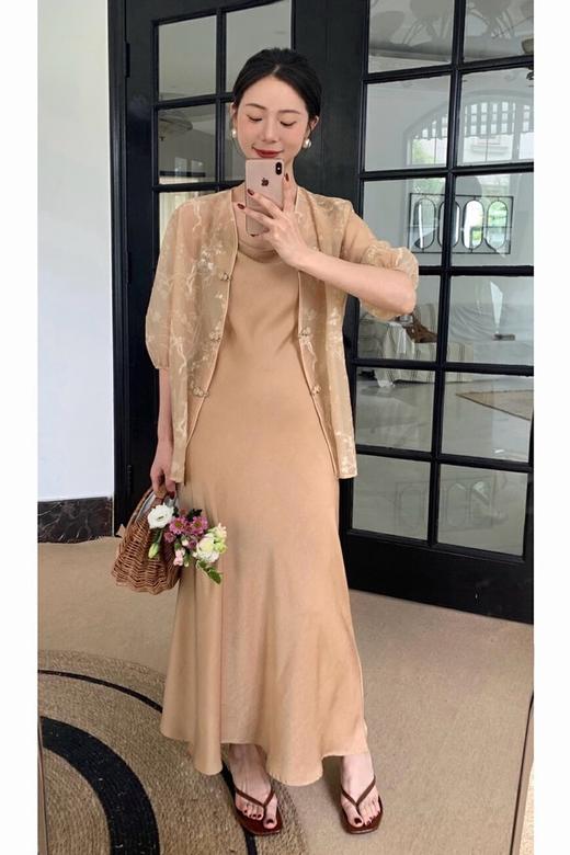 SIA SAYLOR 浪漫气质国风开衫吊带裙套装 20367 商品图5