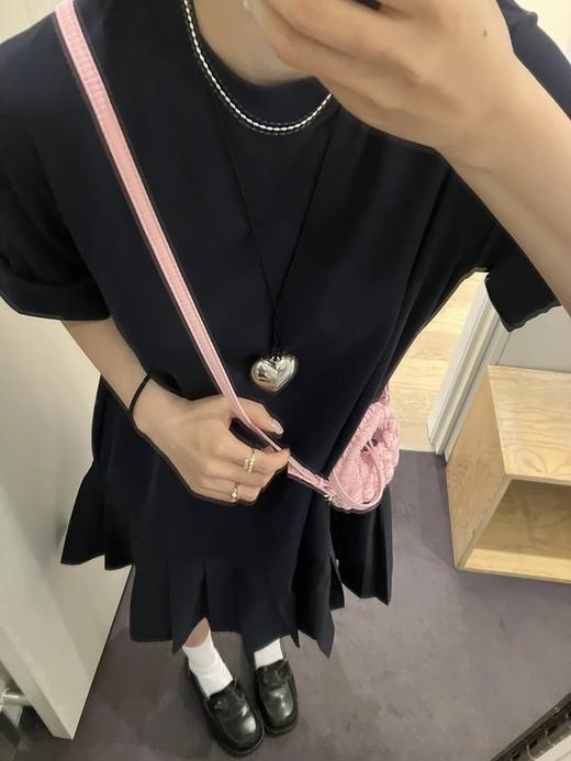 【高品质私服】【CS拼接百褶针织T恤连衣裙】织纹赋予肌肤云朵般的亲肤触感G1217-CC【无标出货 介意慎拍】 商品图2