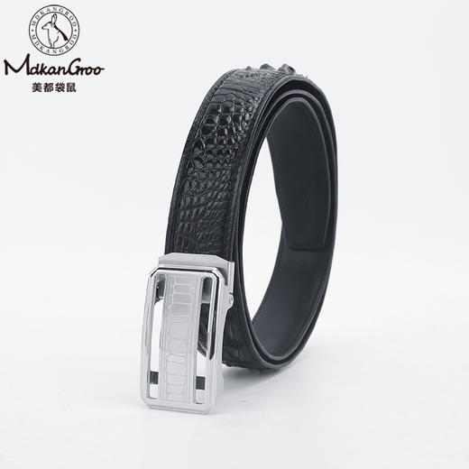 美都袋鼠/MDKANGROO 高端鳄鱼骨皮男士皮带礼盒装MDE317AM319-DA-M5 商品图3